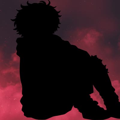 a male hoddie ripped jeans messy hair anime