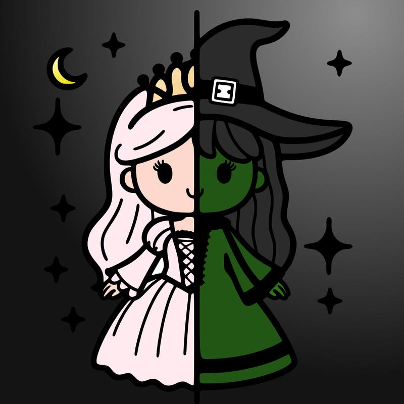 split princess and witch