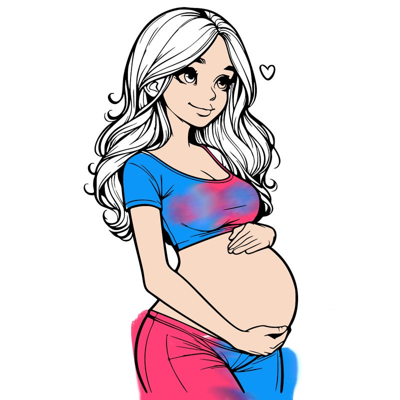 realistic pregnant girl