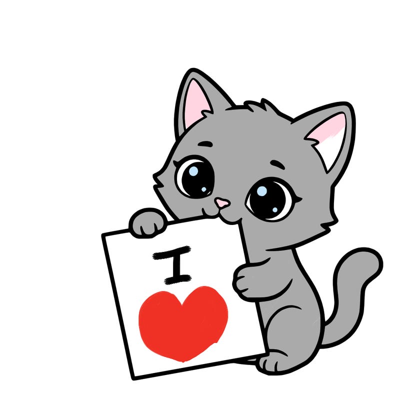 a small cat with a blank sheet of paper in its hand. the cat is sooooooo cute!