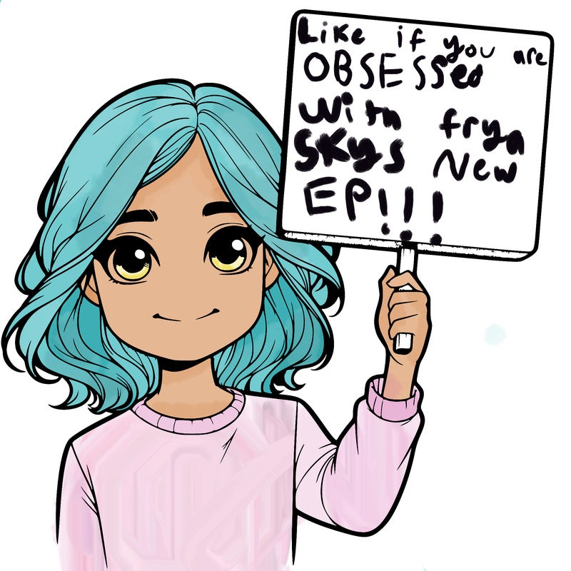 realistic girl holding up a sign