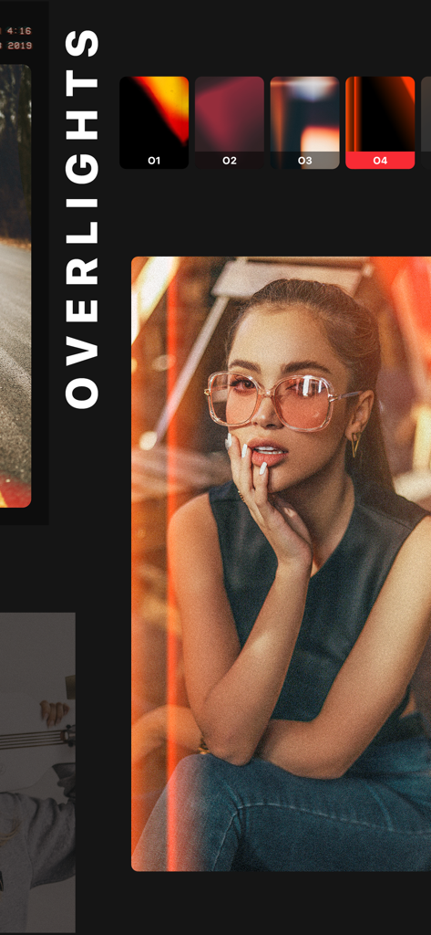 RetroCam: Vintage Film Camera - A woman with vintage light leak effects applied using RetroCam overlights filters