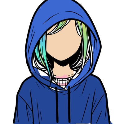 faceless girl in hoodie