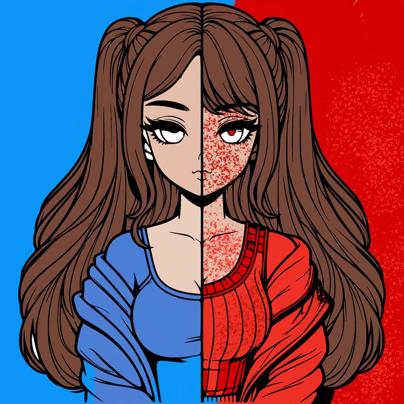 realistic girl split