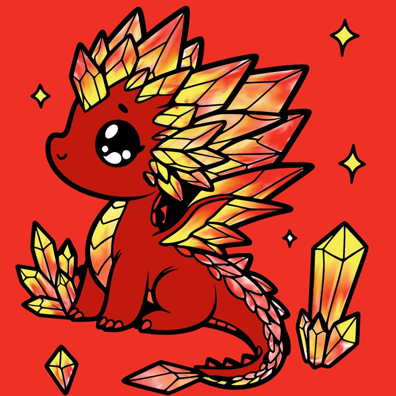 little cute crystal dragon