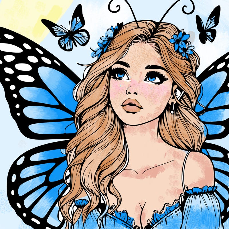 butterfly fairy realistic girl