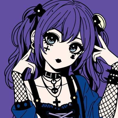 goth anime girl