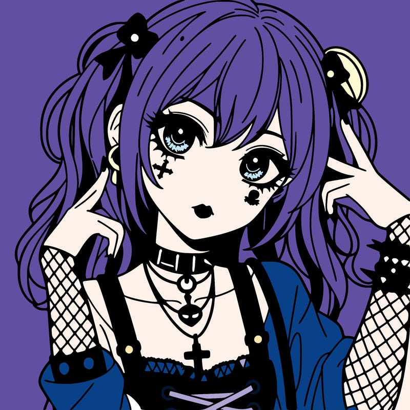 goth anime girl