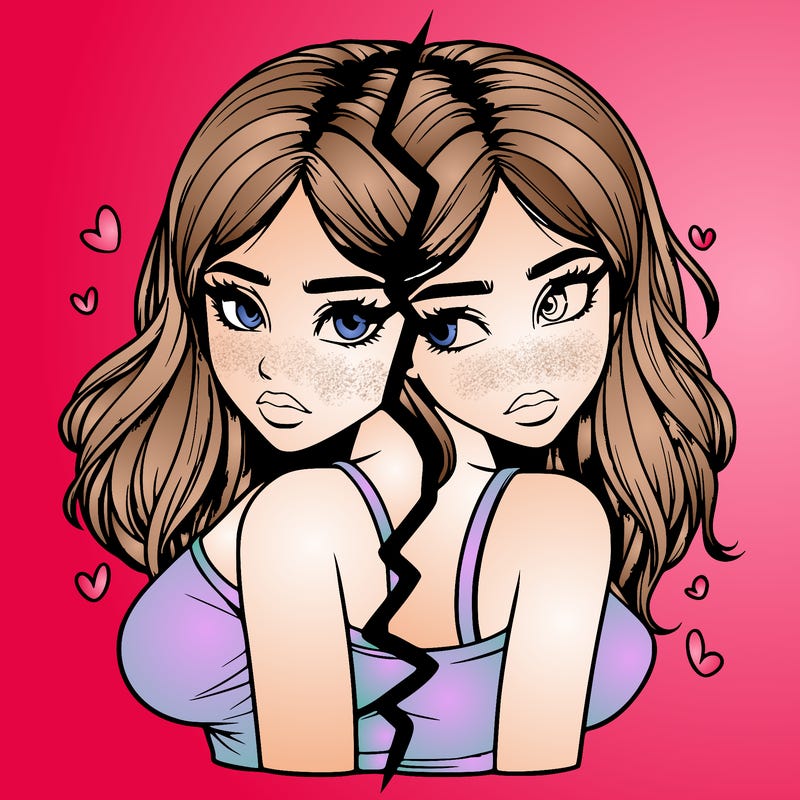 realistic girl split