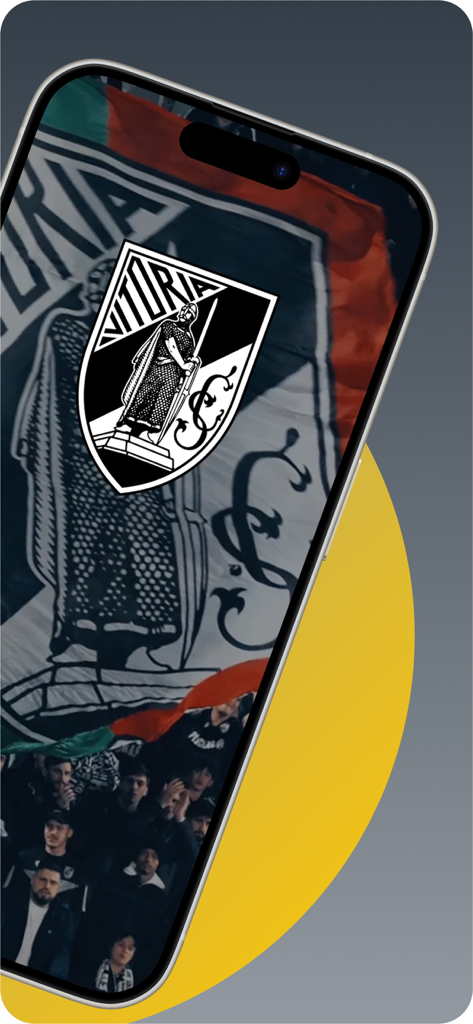 VITÓRIA SC - App Oficial - App ufficiale Vitoria SC che mostra lo stemma del club e i tifosi