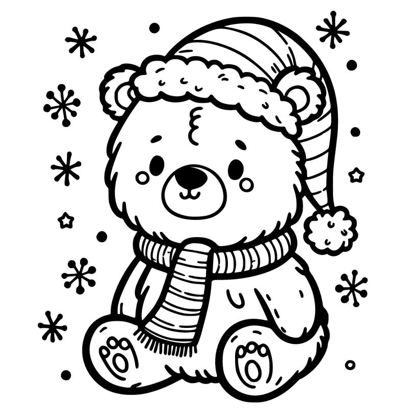 fuzzy cute little christmas bear