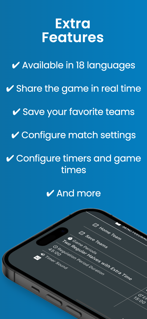 실시간 공유 및 경기 구성 등 축구 스코어보드 앱의 추가 기능 목록