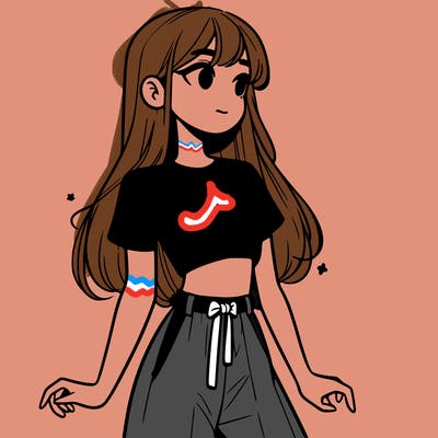 girl in a cute crop top