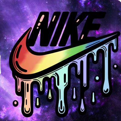 dripping nike logo