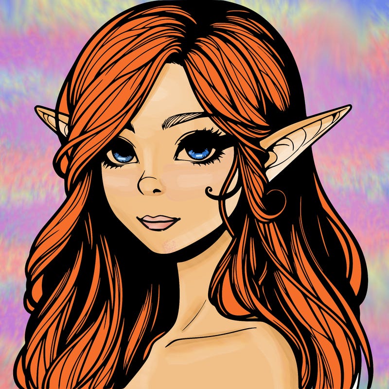 elf girl realistic dark fantasy