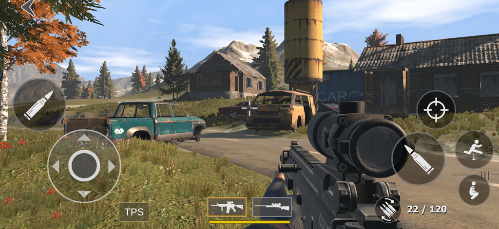 Logan - FPS Game Creator - First person perspective of a 3D shooter level created with Logan FPS Game Creator