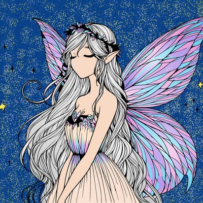 ethereal realistic fairy girl