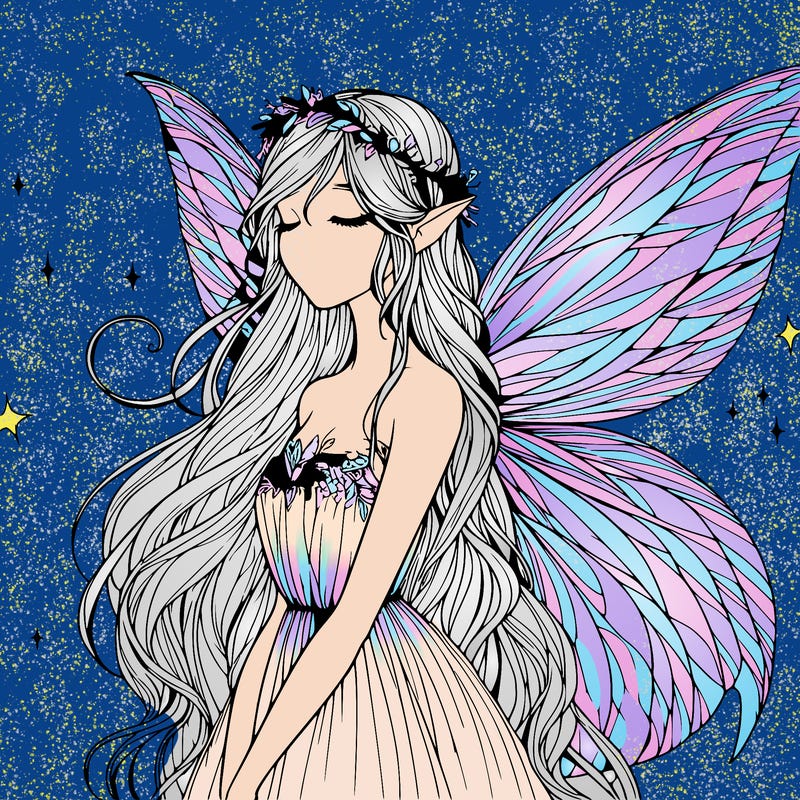 ethereal realistic fairy girl