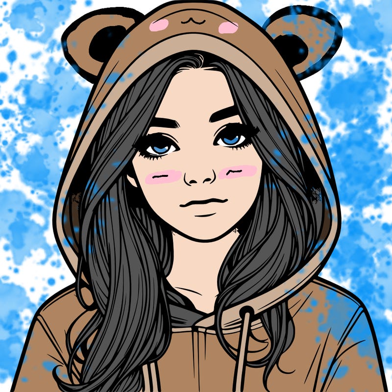 realistic girl with a hoodie