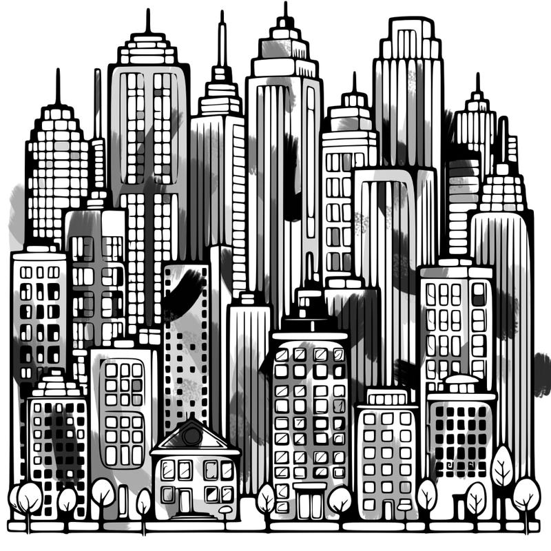 a city with skyscrapers