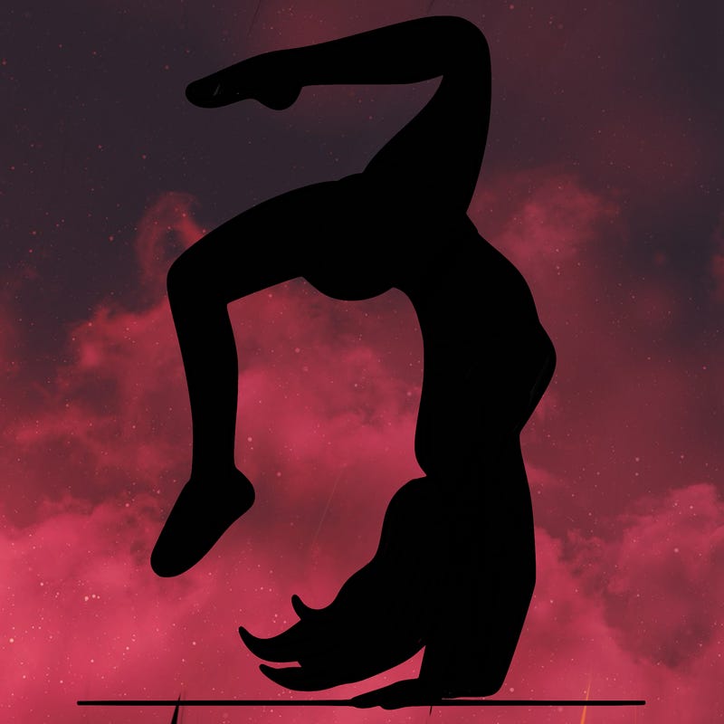 woman doing backflip