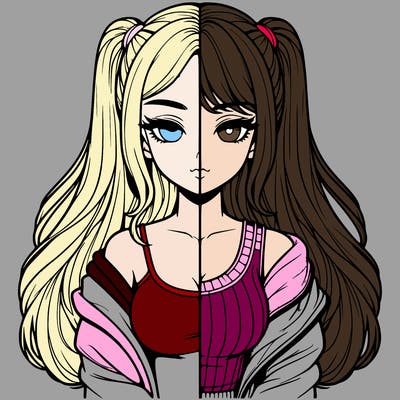 realistic girl split