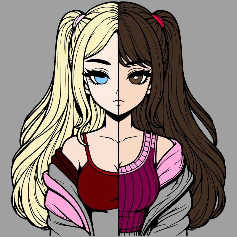 realistic girl split