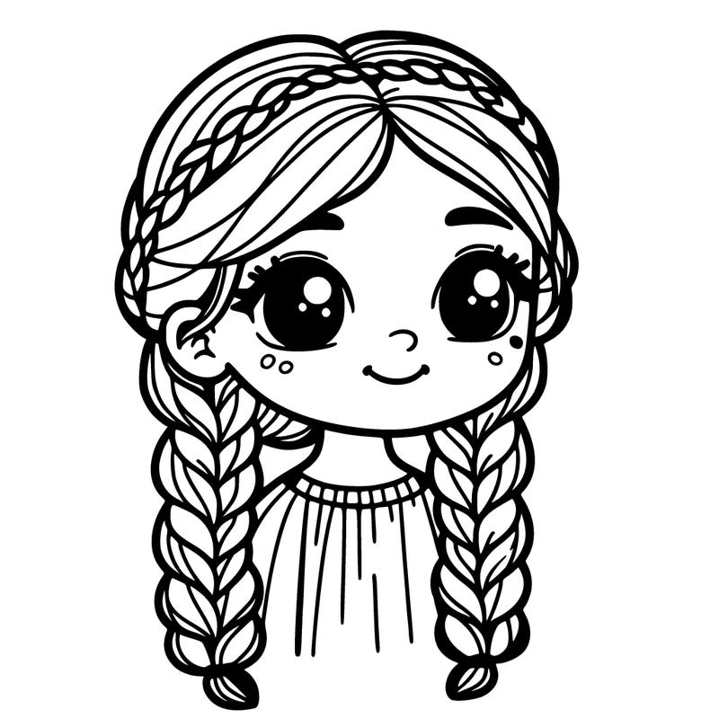 girl with braids