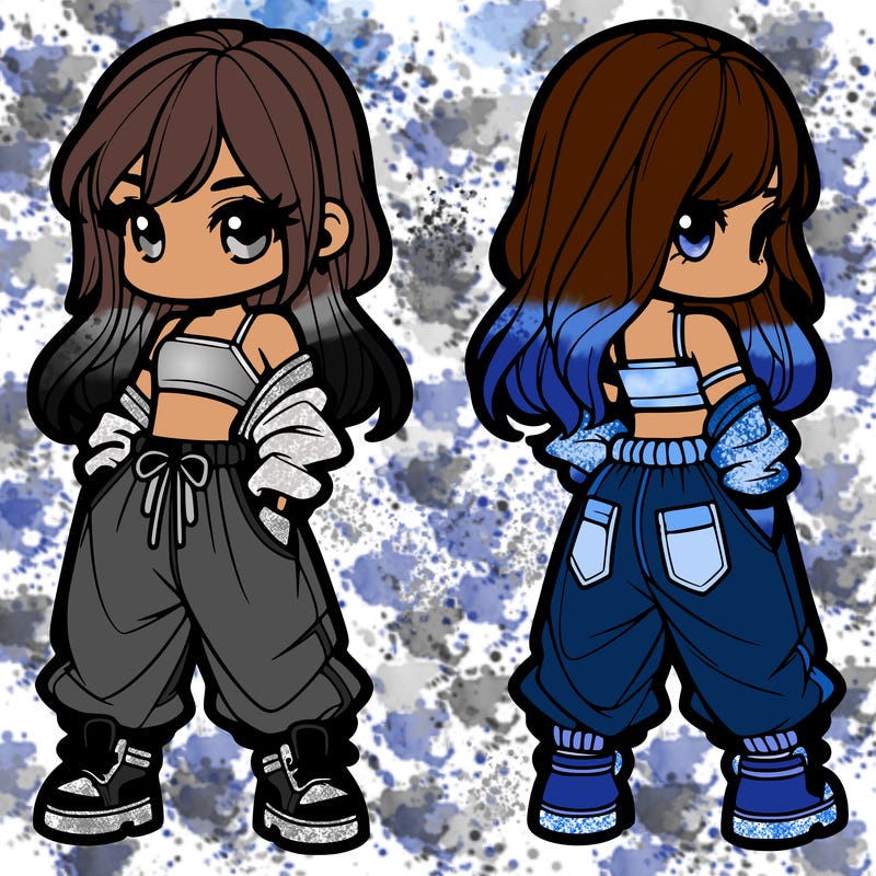 girl in crop top and baggy pants