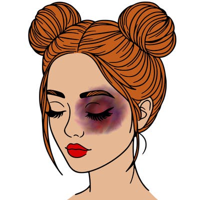 woman with hair buns