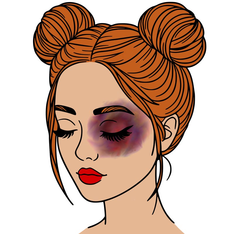 woman with hair buns