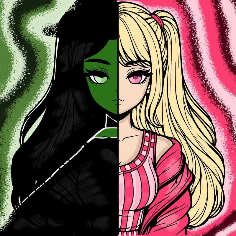 realistic girl split