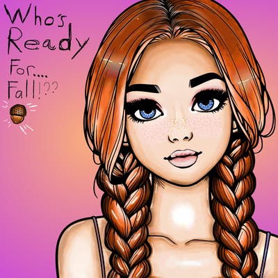 realistic girl with braids