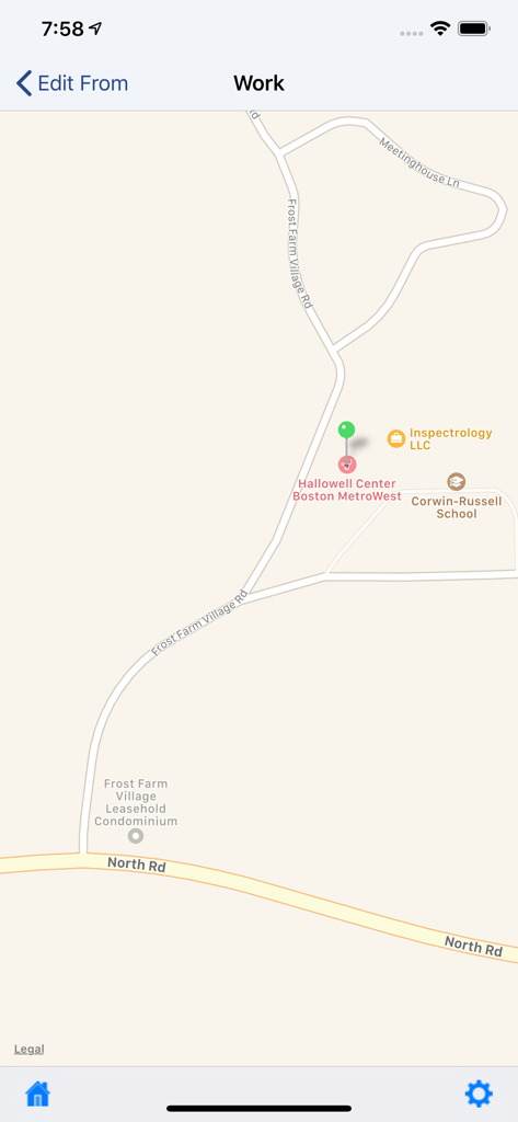 MileTracker Pro - MileTracker Pro mobile app interface showing a GPS map for tracking business mileage and location selection