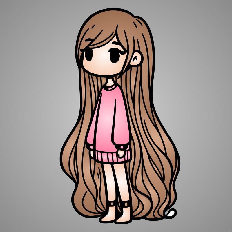 girl with long hair