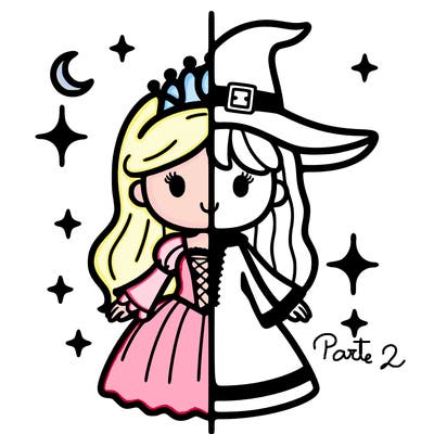 split princess and witch