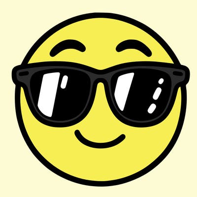 emoji with sunglasses