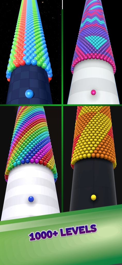 Bubble Tower 3D! - Quattro diverse torri di bolle 3D colorate che mostrano oltre 1000 livelli nel gioco