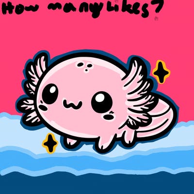 cute easy baby axolotl