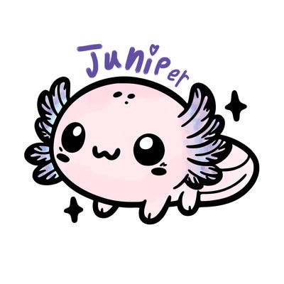 cute easy baby axolotl