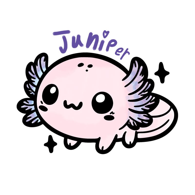 cute easy baby axolotl