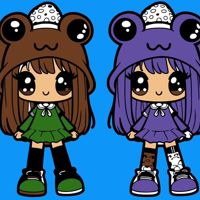 a girl wearing a frog hat and some frog socks