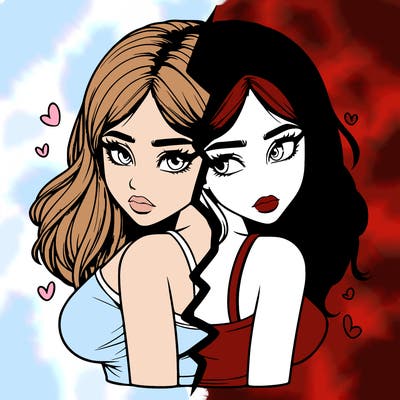 realistic girl split