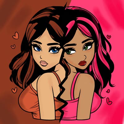 realistic girl split