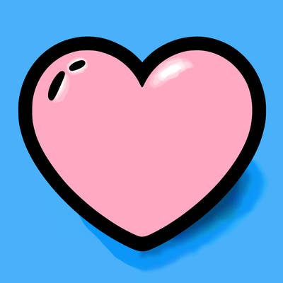 a blank heart