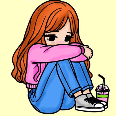 a girl  after a breakup