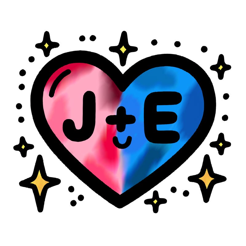 j + e heart