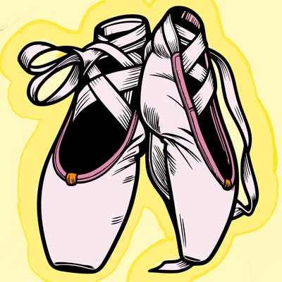 realistic ballet pointe shoes