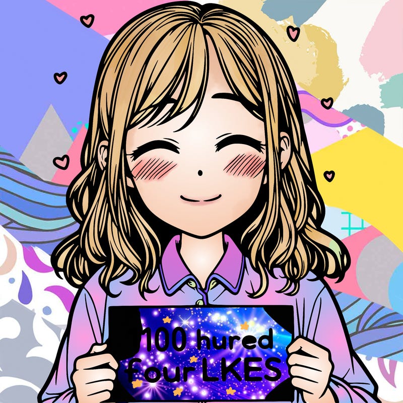 a realistic girl saying thanks for one hundred and four likes