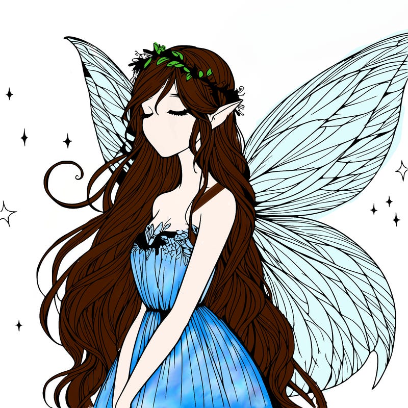 ethereal realistic fairy girl